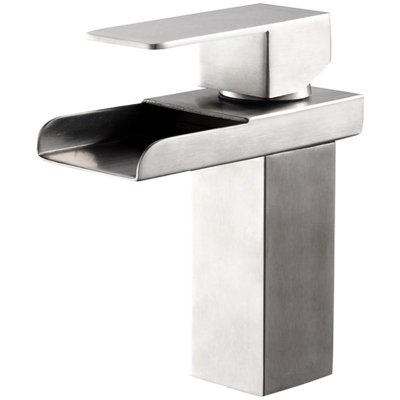 Bathroom Faucet In Brushed Nickel Shade - Single Handle, Hole Elegant Design Hole,