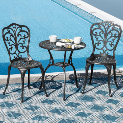Cast Aluminium Patio Set with 4.5 cm Parasol Hole