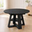 Table de salle à manger extensible 43,3 "à 59" ronde à ovale avec tablette de rangement-427899686
