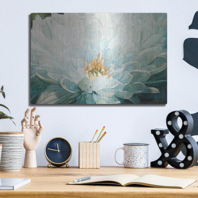 «Morning Blossom» par Stellar Design Studio, art mural en métal, H 12 po x l 16 po
