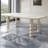 Modern White Rectangular Sintered Stone tabletop Dining Table-924797626