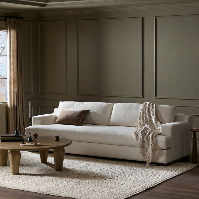 Jake Ann Sofa Crypton Nomad Snow, 33" H x 110" W x 42.50" D