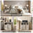 24" Modern Fluted Nightstand Set Of 2, 2 Drawer Bedside Table With Open Shelf, End Table With Curve Profile Design For Bedroom Living Room-357376419