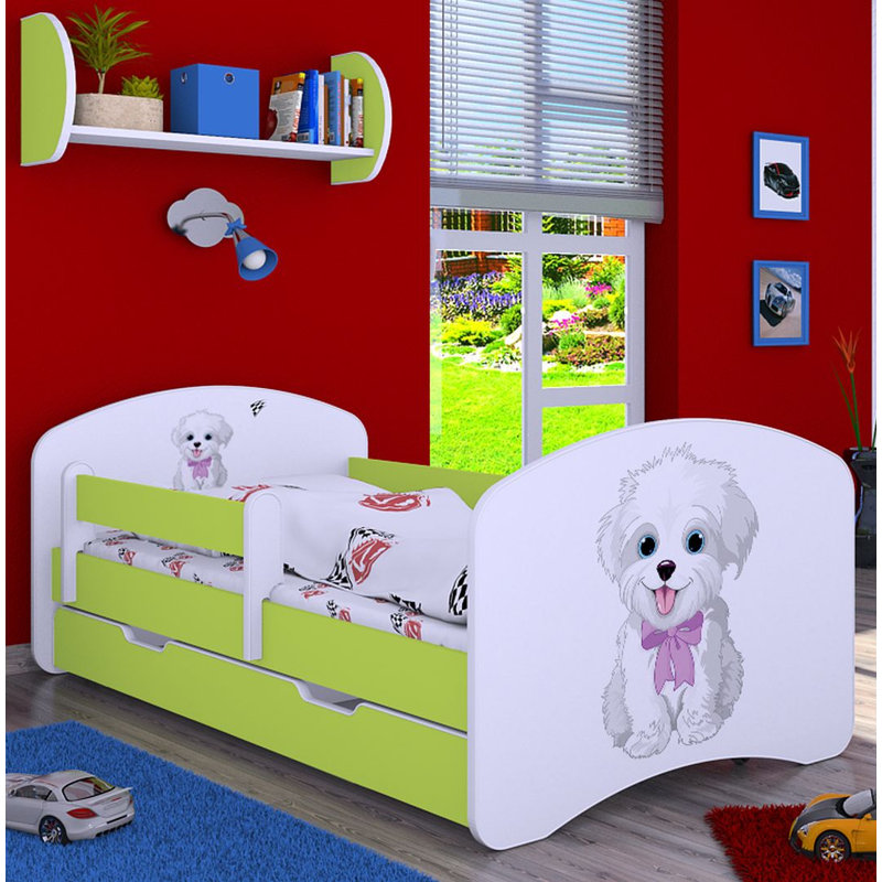 Mapleview Cabin Bed Themed Beds with Storage Included, Green