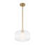 Luminaire suspendu tambour en verre transparent 1 lumière