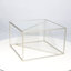 71cm Slim CoffeeTable for Living Room Furniture, Metal Centre Table with Glass Tabletop-90963188