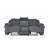 Dark Grey Corduroy Recliner Motion Sofa With Remote - Controlled LED Lights. This Sofa Featuring 3 Seats,Backrest Can Be Reclined, With Cup Holder Living Room/RV/Apartment