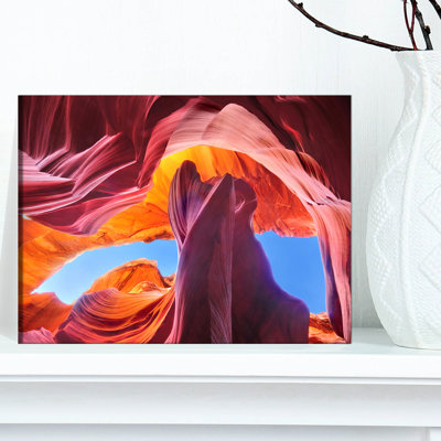 «Blue Sky in Antelope Canyon», reproduction de photo sur toile tendue