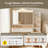 Vanity Desk With Mirror And Lights, Makeup Vanity With 2 USB Ports, Two Drawers And Three-Drawer Chest, 3 Lighting Modes, Foldable Three-Sided Mirror
