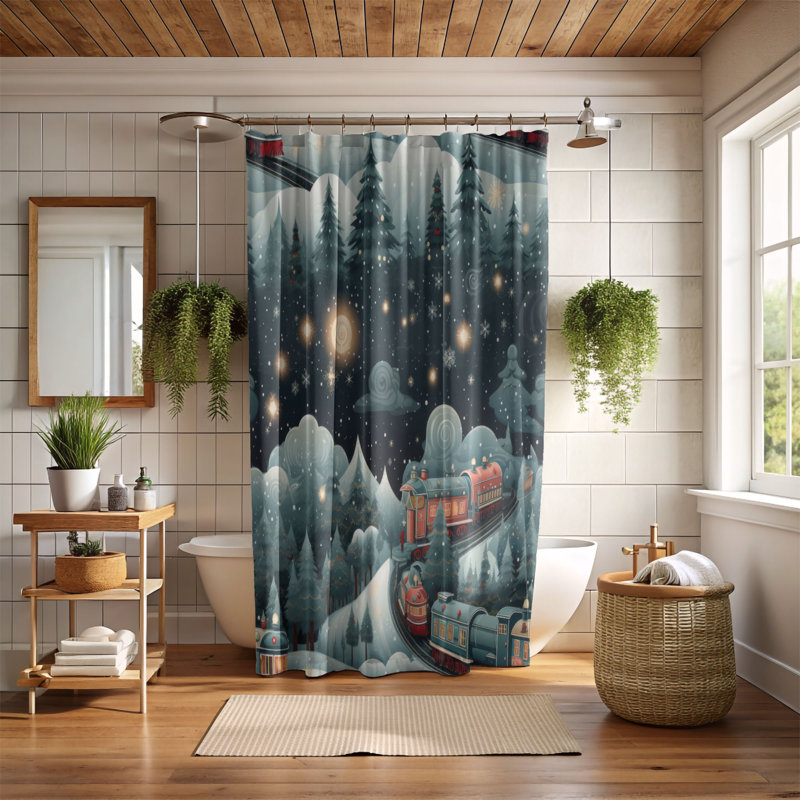 Rideau de douche Winter Express - Premium, H 74 po x l 71 po
