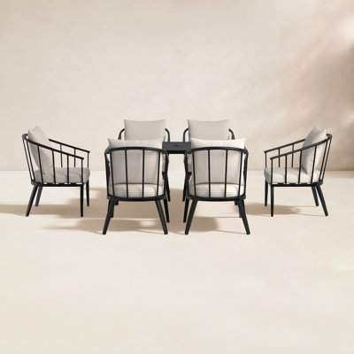 Ensemble repas d'extérieur 6 personnes Serena