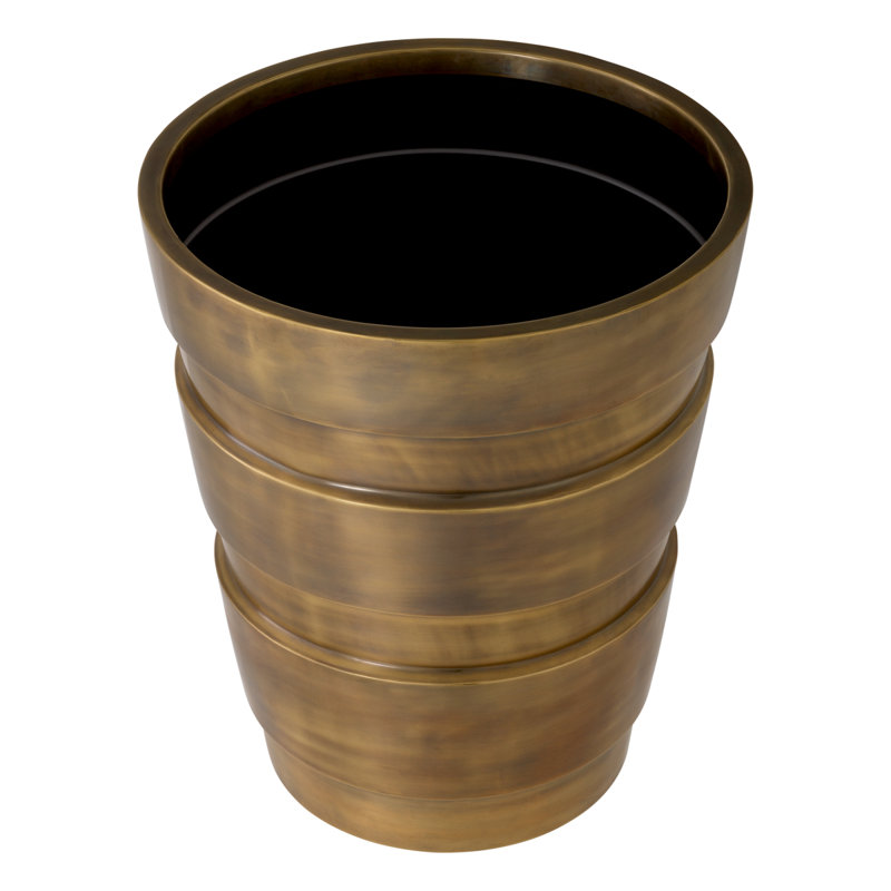 Apex Handmade Metal Planter, Vintage Brass