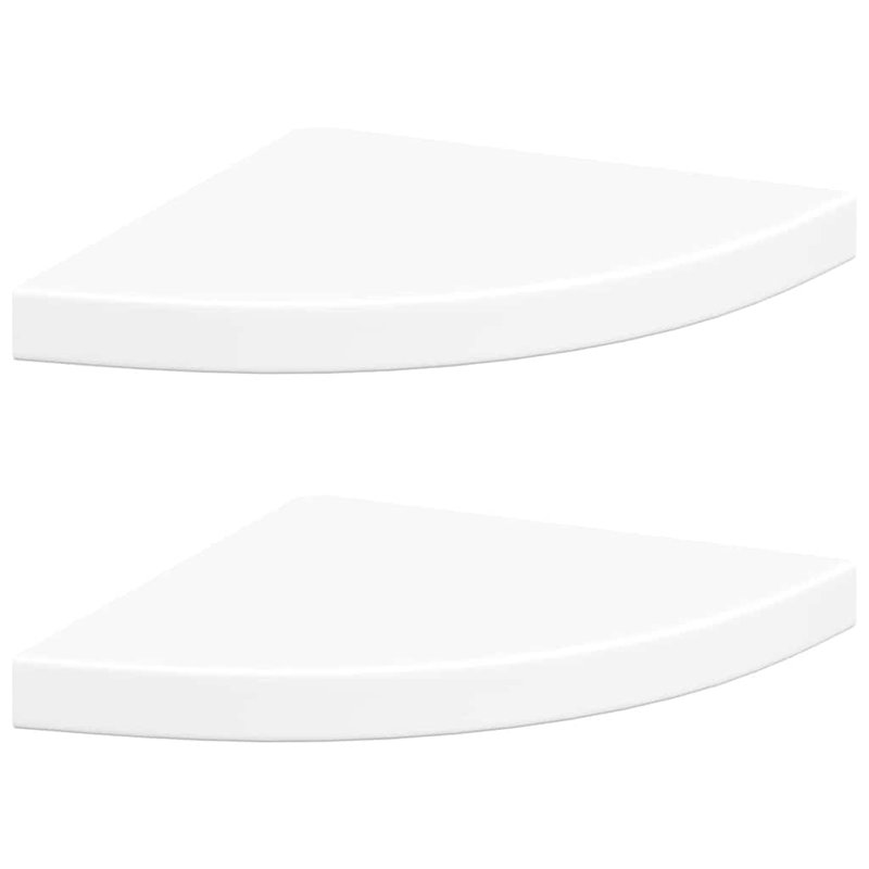 Naudiya 2 Piece Corner Floating Shelf, 1.5" H x 13.8" W x 13.8" D, White