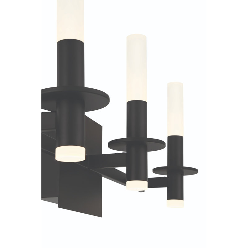 Ensemble de meuble-lavabo 6 lumières Torna, Noir mat
