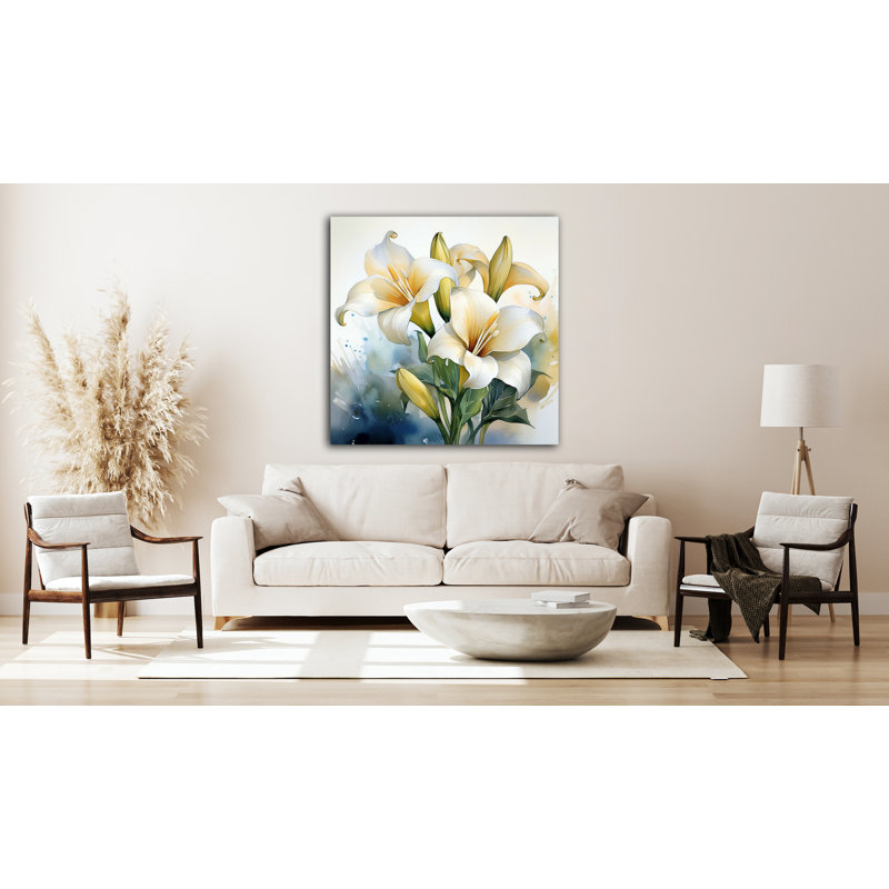 Delicate Calle Lily Bloom, 36" H x 36" W