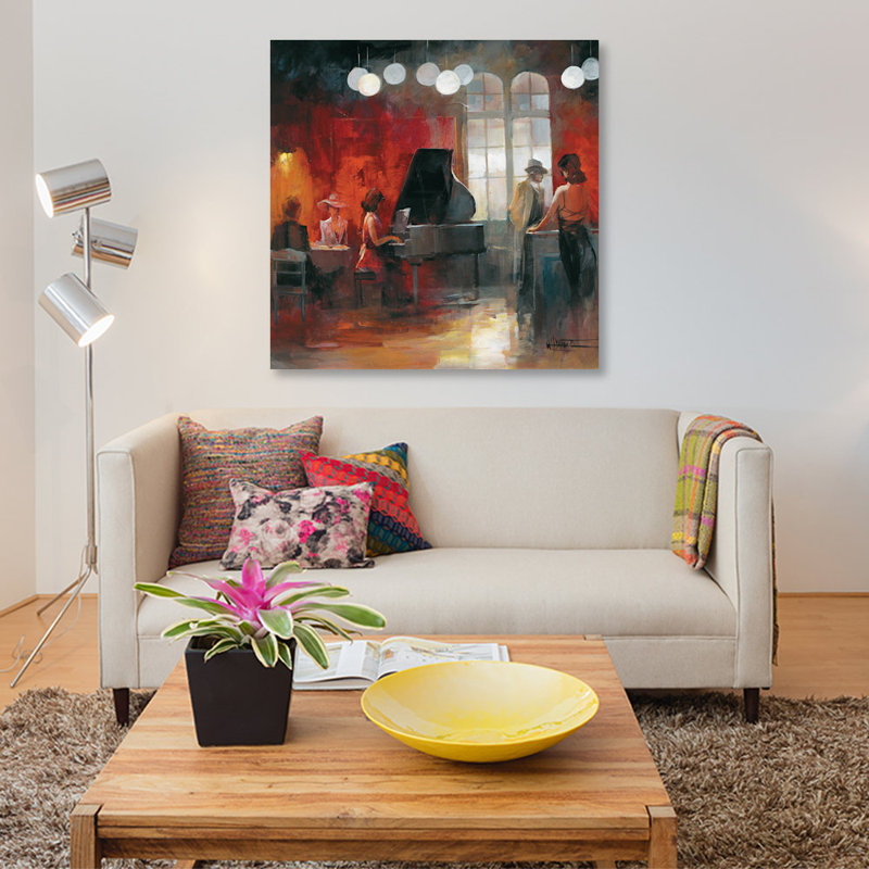 «Rendez-Vous II», reproduction sur toile, H 12 po x l 12 po x P 0,75 po, Pas de tapis, Toile tendue