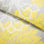 Édredon très grand taupe gris / jaune - coton imprimé, gris / jaune, 1 édredon, 2 taies décoratives, 3 coussins