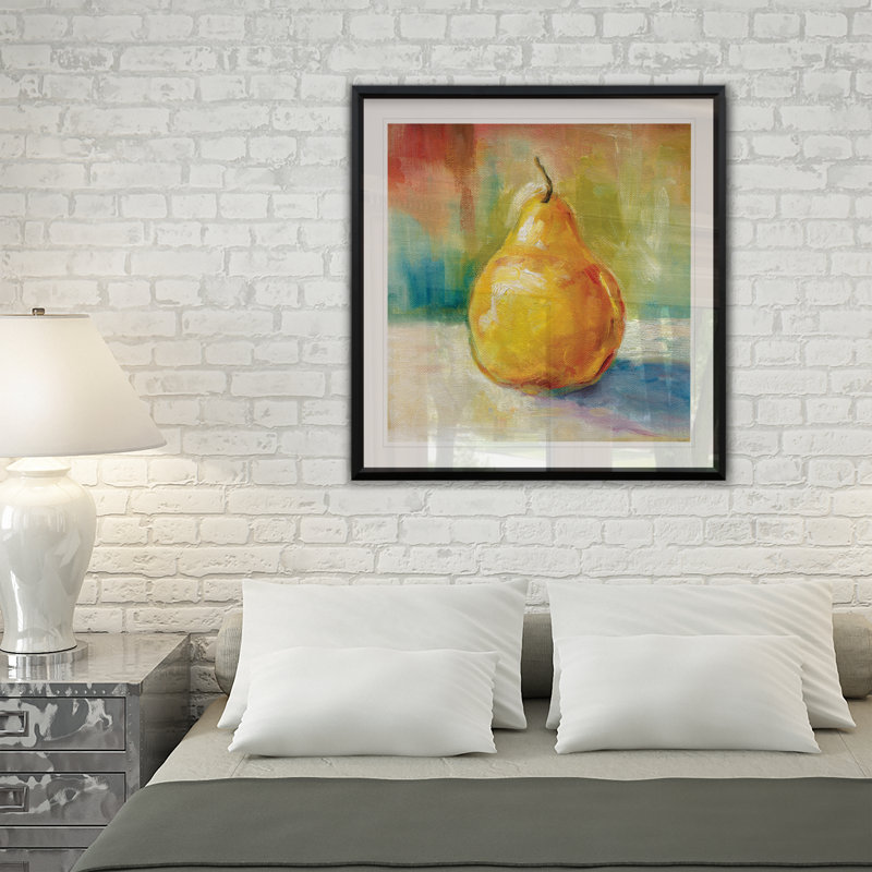 Poire fraîche - reproduction de cadre photo, H 26,5 po x l 26,5 po x P 1,5 po