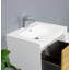 Baldes Weston Meuble-lavabo de salle de bain en chêne avec plateau en marbre de culture blanc