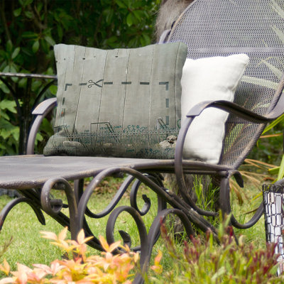 Striped Outdoor Reversible Throw Pillow