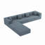 Canapés modulaires confortables, revêtement gris Flannelette, style moderne pour la maison