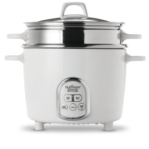 Aroma 7-Cup (Uncooked) / 14-Cup (Cooked) Pot Style NutriWare Digital Rice Cooker, Surgical Grade Stainless Steel Pot