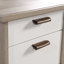 Bureau de direction en bois avec grand bureau, brun