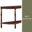 Console en forme de demi-lune de 42 po avec plateau et pieds ouverts-128703158