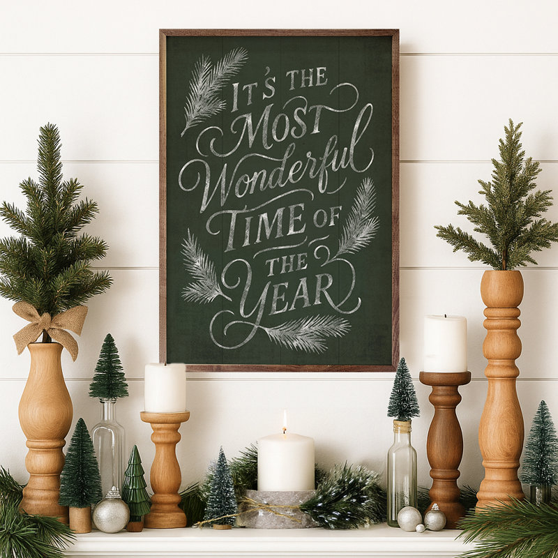 It's It's The Most Wonderful Time Pine, H 36 po x l 24 po, Vert