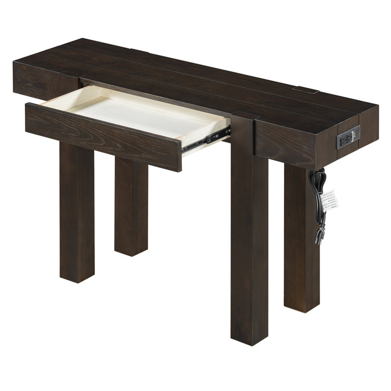 Console Espresso Rustic Minimalist, Bois espresso