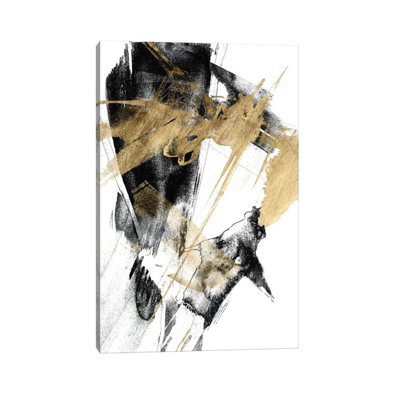 « Glam & Black I » par Jennifer Goldberger-impression, Toile tendue, H 12 po x l 8 po x P 0,75 po