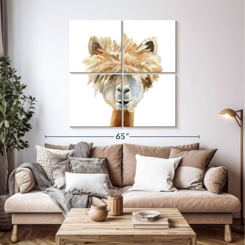 Brampt Llama With Bangs, 45" H x 45" W