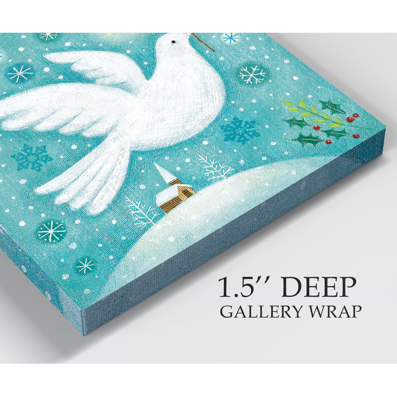 Peace on Earth - Reproduction sur toile tendue, H 10 po x l 10 po x P 1,5 po