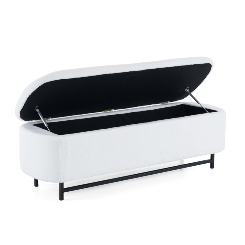 Repose-pieds élégant avec rangement spacieux, sièges confortables et design classique pour une utilisation polyvalente dans n'importe quelle pièce