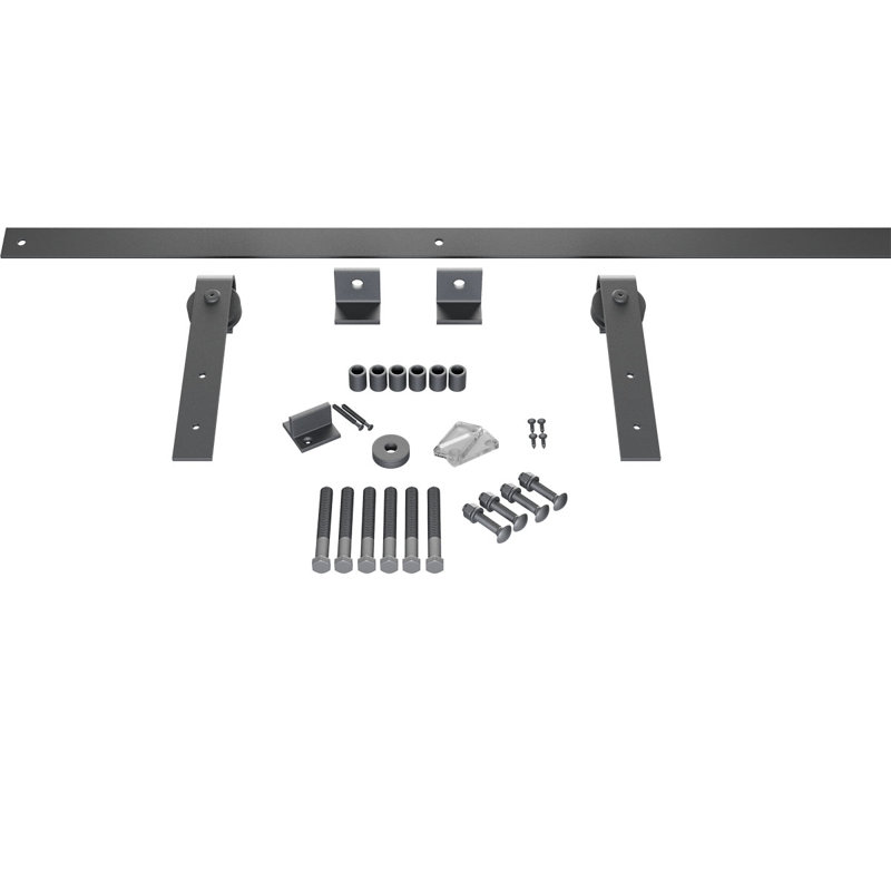 Ensemble de quincaillerie pour porte de grange standard Premium, Argent métallique, 60 po