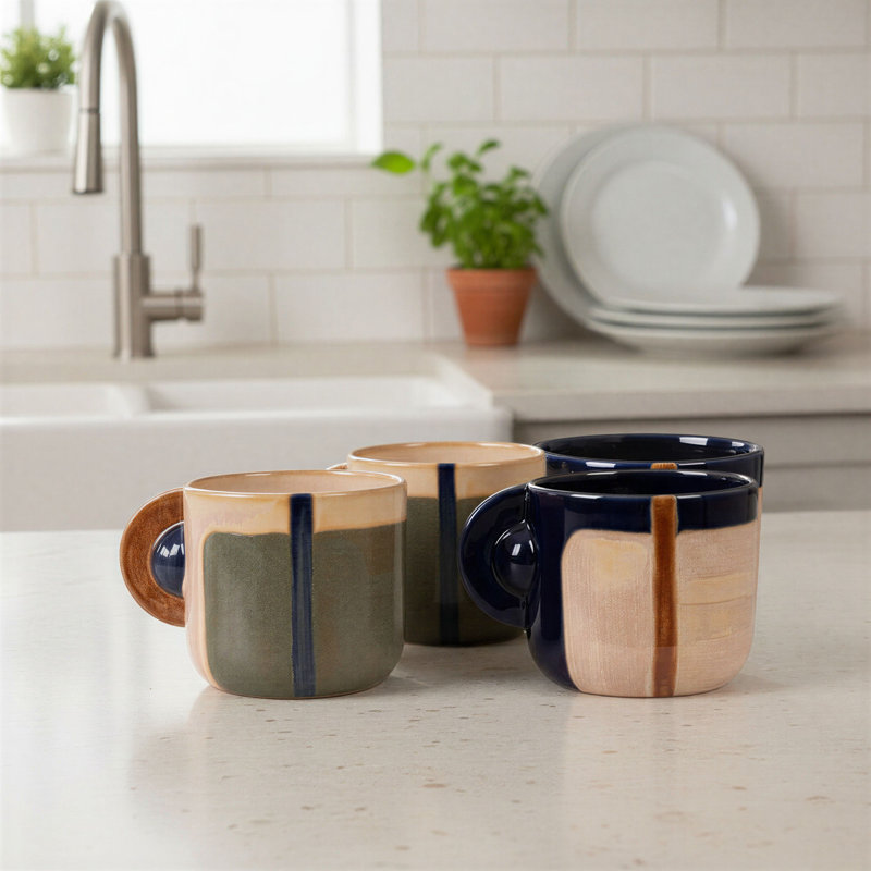 Tasse en grès avec glacis artisan