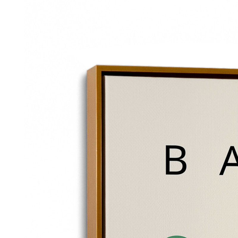 «Bold Bauhaus Burst», reproduction sur toile, Cadre flottant doré, H 48,75 po x l 32,75 po