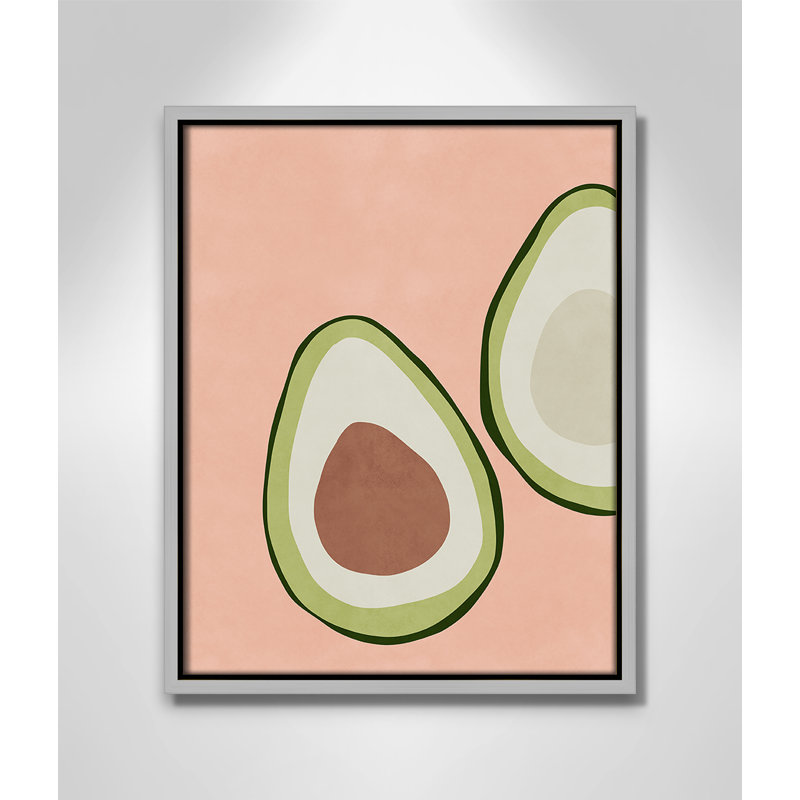 Avocat tranché - reproduction d'art, H 15,5 po x l 12,5 po x P 2 po, Toile avec cadre argenté, Toile
