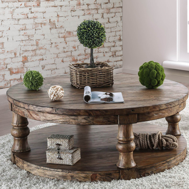 Table basse avec rangement Scaggs, Chêne Antique