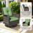 Pompidou Outdoor Rattan Swivel Chair with Cushions-1929224362