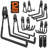 Garage Hooks, 12 Pack Wall Storage Hanger With 2 Extension Cord Straps-1353487180