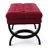 Elegant Red Fabric Bench With Exquisite Button Tufting And Smooth Upholstery Classy A Stylish Design