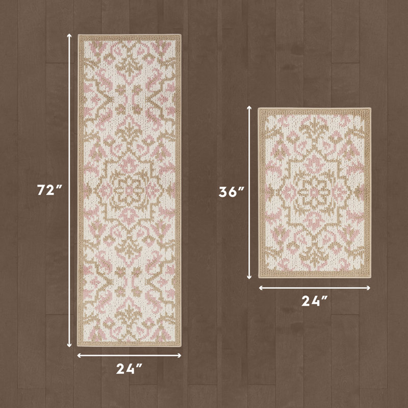 Laura Ashley Marwood All Loop Tufted  Rugs, Pink Multi