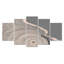 Spirale gris Rift sur glissade sur bois - Minimalisme, impression sur toile minimaliste 5 panneaux