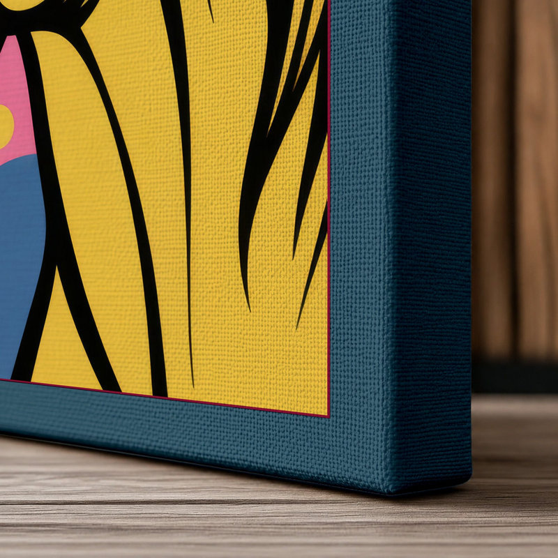 Horse Pop Art - Wrapped Canvas, 30x20 - 76.2 x 50.8 cm, Teal Border