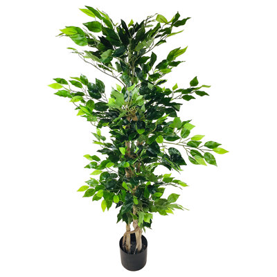 125 cm H Faux Ficus Tree Plant in Resin Pot