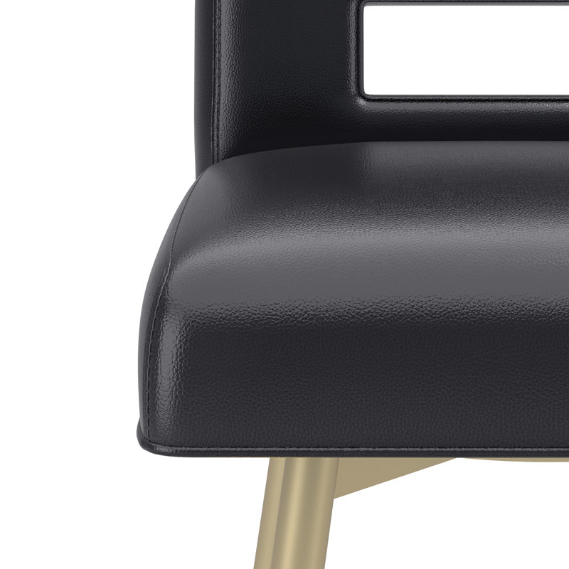 Tabouret pivotant à hauteur réglable Wyndham, Champagne, Noir