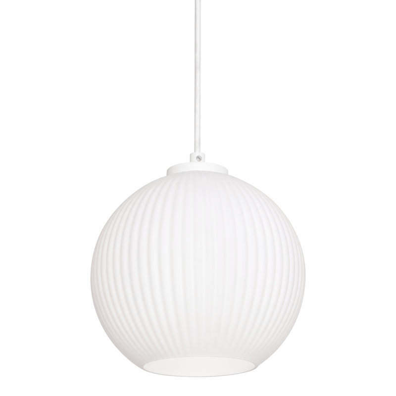 Cleo 8'' Med Base Pendant - White