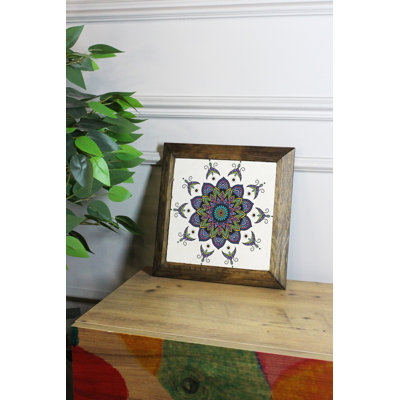 Élégante peinture encadrée décorative, art 100% pierre, 6,1 x 6,1 pouces | Cadre en bois de qualité supérieure, épaisseur: 0,8 po | Imprimé UV pour des couleurs éclatantes | Parfait pour la décoration intérieure, le salon et le bureau