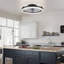 Ventilateur de plafond encastré à intensité variable de 20 po avec lumières DEL Demaury-2140420710